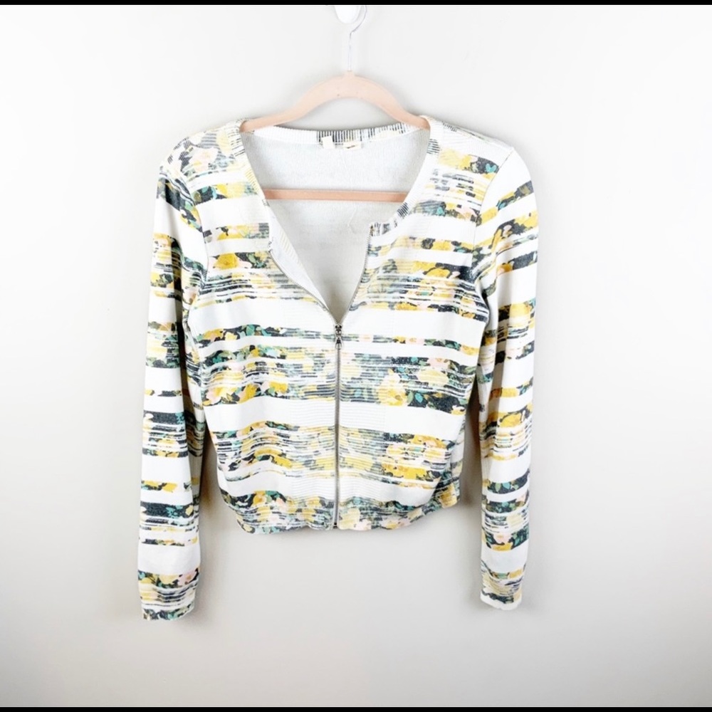 Moth Anthropologie Zip Up Floral Jacket - Picture 3 of 8